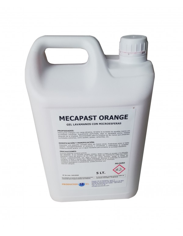 Gel de manos MECAPAST Orange con microparticulas (5Kg)